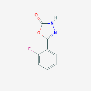 molecular formula C8H5FN2O2 B152596 5-(2-Fluorophenyl)-1,3,4-oxadiazol-2(3H)-one CAS No. 1044766-09-7