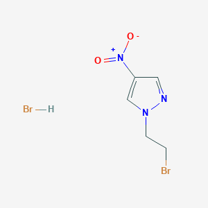 molecular formula C5H7Br2N3O2 B1525967 1-(2-bromoethyl)-4-nitro-1H-pyrazole hydrobromide CAS No. 1354954-24-7