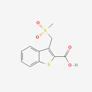 molecular formula C11H10O4S2 B1525972 3-(Methanesulfonylmethyl)-1-benzothiophene-2-carboxylic acid CAS No. 1178235-42-1