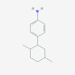 molecular formula C14H21N B15259757 4-(2,5-Dimethylcyclohexyl)aniline 