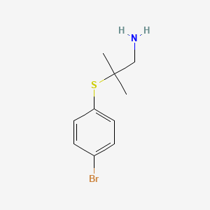 molecular formula C10H14BrNS B1525978 1-[(1-Amino-2-methylpropan-2-yl)sulfanyl]-4-bromobenzene CAS No. 1354952-56-9
