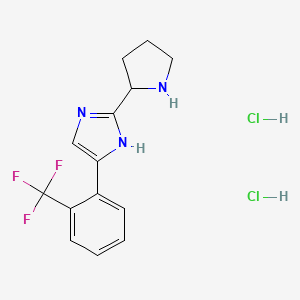 2-(pyrrolidin-2-yl)-4-[2-(trifluoromethyl)phenyl]-1H-imidazole dihydrochloride