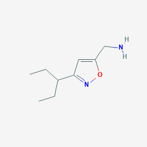[3-(Pentan-3-yl)-1,2-oxazol-5-yl]methanamine