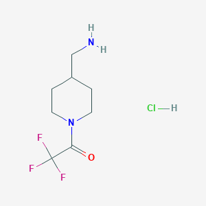 1-[4-(Aminomethyl)piperidin-1-yl]-2,2,2-trifluoroethan-1-one hydrochloride