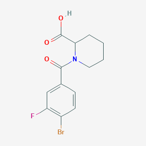 1-(4-Bromo-3-fluorobenzoyl)piperidine-2-carboxylic acid