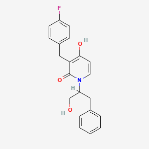 1-(1-benzyl-2-hydroxyethyl)-3-(4-fluorobenzyl)-4-hydroxy-2(1H)-pyridinone