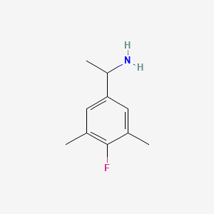 molecular formula C10H14FN B1526000 1-(4-Fluoro-3,5-dimethylphenyl)ethan-1-amine CAS No. 1337018-61-7