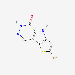 molecular formula C9H6BrN3OS B1526006 2-bromo-4-methyl-4H-thieno[3,2-b]pyrrole[3,2-d]pyridazinone CAS No. 1221186-56-6