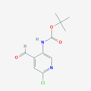 molecular formula C11H13ClN2O3 B1526007 Tert-butyl 6-chloro-4-formylpyridin-3-ylcarbamate CAS No. 1238324-67-8