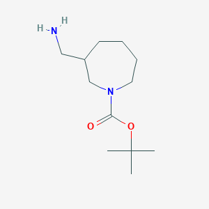 molecular formula C12H24N2O2 B1526009 Tert-butyl 3-(aminomethyl)azepane-1-carboxylate CAS No. 876147-47-6