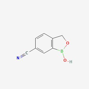 molecular formula C8H6BNO2 B1526013 1-Hydroxy-1,3-dihydrobenzo[c][1,2]oxaborole-6-carbonitrile CAS No. 947162-60-9