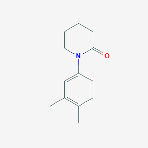 molecular formula C13H17NO B15260135 1-(3,4-Dimethylphenyl)piperidin-2-one 