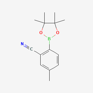 molecular formula C14H18BNO2 B1526014 5-Methyl-2-(4,4,5,5-tetramethyl-1,3,2-dioxaborolan-2-YL)benzonitrile CAS No. 1116093-68-5