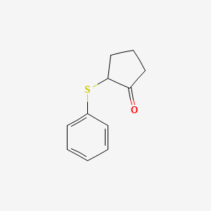 molecular formula C11H12OS B15260159 Cyclopentanone, 2-(phenylthio)- CAS No. 52190-40-6