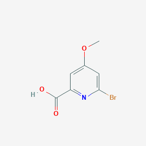 molecular formula C7H6BrNO3 B1526016 6-溴-4-甲氧基吡啶甲酸 CAS No. 1060805-13-1