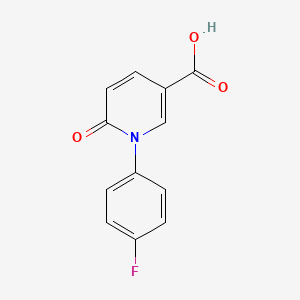 molecular formula C12H8FNO3 B1526017 1-(4-氟苯基)-6-氧代-1,6-二氢吡啶-3-羧酸 CAS No. 1221423-61-5