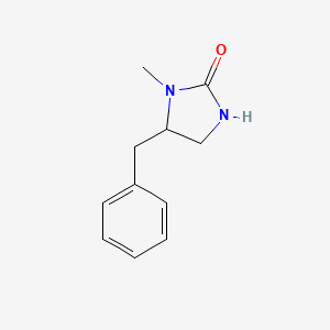 molecular formula C11H14N2O B1526020 5-Benzyl-1-methylimidazolidin-2-one CAS No. 1368437-55-1
