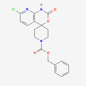 molecular formula C19H18ClN3O4 B1526022 Benzyl 7'-chloro-2'-oxo-1',2'-dihydrospiro[piperidine-4,4'-pyrido[2,3-d][1,3]oxazine]-1-carboxylate CAS No. 883984-95-0