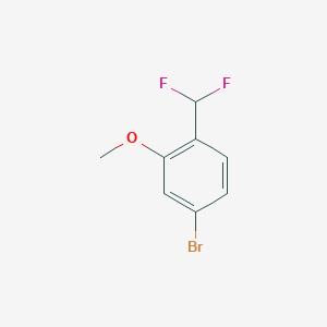 molecular formula C8H7BrF2O B1526023 4-Bromo-1-(difluoromethyl)-2-methoxybenzene CAS No. 1254034-35-9