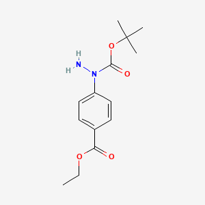 molecular formula C14H20N2O4 B1526024 4-(N-叔丁氧羰基肼基)苯甲酸乙酯 CAS No. 380383-79-9