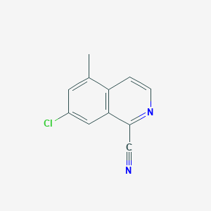 molecular formula C11H7ClN2 B15260242 7-Chloro-5-methylisoquinoline-1-carbonitrile 