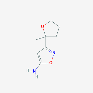 molecular formula C8H12N2O2 B1526025 3-(2-Methyloxolan-2-yl)-1,2-oxazol-5-amine CAS No. 1218915-67-3
