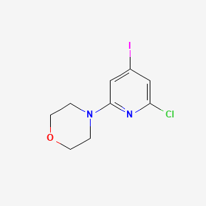 molecular formula C9H10ClIN2O B1526028 4-(6-Chloro-4-iodopyridin-2-yl)morpholine CAS No. 1276110-16-7
