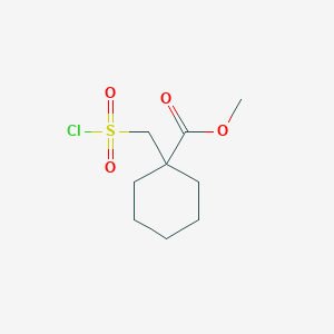 1-Chlorosulfonylmethylcyclohexanecarboxylic acid methyl ester
