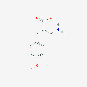 molecular formula C13H19NO3 B15260348 Methyl 3-amino-2-[(4-ethoxyphenyl)methyl]propanoate 