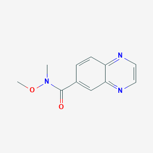 molecular formula C11H11N3O2 B1526036 N-methoxy-N-methylquinoxaline-6-carboxamide CAS No. 875558-38-6