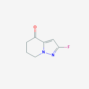 molecular formula C7H7FN2O B15260457 2-Fluoro-4H,5H,6H,7H-pyrazolo[1,5-a]pyridin-4-one 