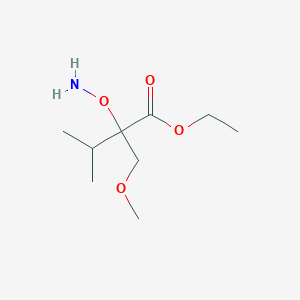 molecular formula C9H19NO4 B15260550 Ethyl 2-(aminooxy)-2-(methoxymethyl)-3-methylbutanoate 
