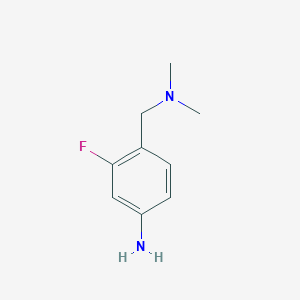 molecular formula C9H13FN2 B1526065 4-((Dimethylamino)methyl)-3-fluoroaniline CAS No. 1134541-61-9