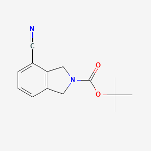 molecular formula C14H16N2O2 B1526069 Tert-butyl 4-cyanoisoindoline-2-carboxylate CAS No. 1165876-20-9