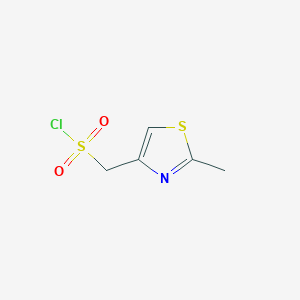 molecular formula C5H6ClNO2S2 B1526073 (2-Methyl-1,3-thiazol-4-yl)methanesulfonyl chloride CAS No. 1000394-87-5