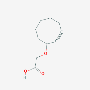 molecular formula C10H14O3 B1526078 2-(Cyclooct-2-yn-1-yloxy)acetic acid CAS No. 917756-42-4