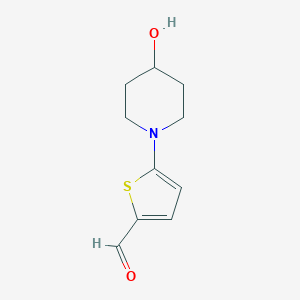 molecular formula C10H13NO2S B152608 5-(4-Hydroxypiperidino)-2-thiophenecarbaldehyde CAS No. 207290-72-0