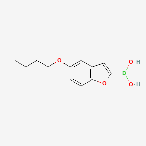 molecular formula C12H15BO4 B1526084 (5-Butoxybenzofuran-2-yl)boronic acid CAS No. 939054-46-3