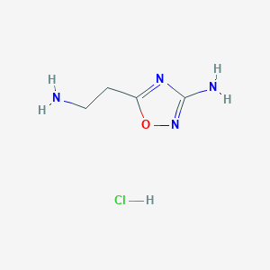 molecular formula C4H9ClN4O B1526088 5-(2-Aminoethyl)-1,2,4-oxadiazol-3-amine hydrochloride CAS No. 1354960-93-2