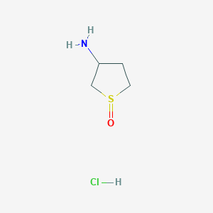 molecular formula C4H10ClNOS B1526092 3-amino-1lambda4-thiolan-1-one hydrochloride, Mixture of isomers CAS No. 1354957-73-5