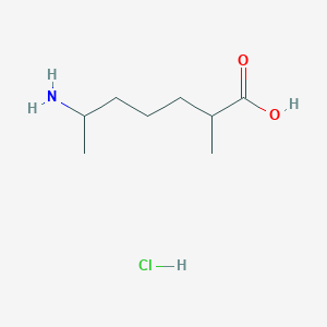 molecular formula C8H18ClNO2 B1526094 6-Amino-2-methylheptanoic acid hydrochloride CAS No. 1354962-80-3