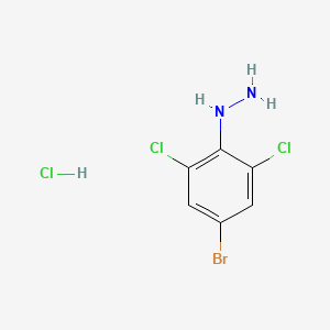 molecular formula C6H6BrCl3N2 B1526096 (4-Bromo-2,6-dichlorophenyl)hydrazine hydrochloride CAS No. 1354951-65-7