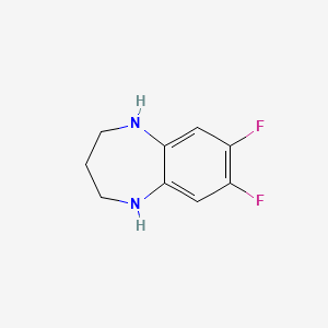 molecular formula C9H10F2N2 B1526102 7,8-difluoro-2,3,4,5-tetrahydro-1H-1,5-benzodiazepine CAS No. 1354953-55-1