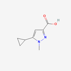 molecular formula C8H10N2O2 B1526108 5-Cyclopropyl-1-methyl-1h-pyrazole-3-carboxylic acid CAS No. 1177291-38-1