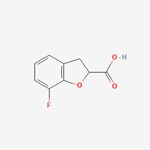molecular formula C9H7FO3 B1526111 7-Fluoro-2,3-dihydrobenzofuran-2-carboxylic acid CAS No. 1354951-91-9