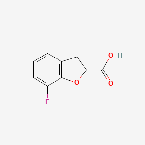 molecular formula C9H7FO3 B1526111 7-Fluoro-2,3-dihydro-1-benzofuran-2-carboxylic acid CAS No. 1354951-91-9