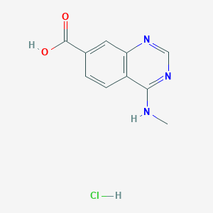 molecular formula C10H10ClN3O2 B15261182 4-(Methylamino)quinazoline-7-carboxylic acid hydrochloride 