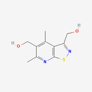 molecular formula C10H12N2O2S B15261205 [5-(Hydroxymethyl)-4,6-dimethyl-[1,2]thiazolo[5,4-b]pyridin-3-yl]methanol 