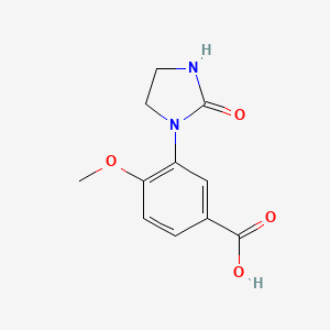 molecular formula C11H12N2O4 B1526121 4-Methoxy-3-(2-oxoimidazolidin-1-yl)benzoic acid CAS No. 1354954-25-8