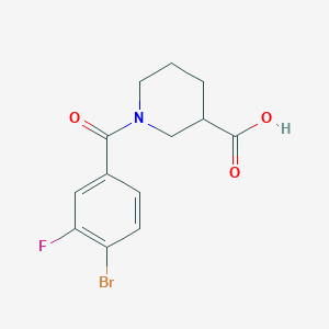 1-[(4-Bromo-3-fluorophenyl)carbonyl]piperidine-3-carboxylic acid